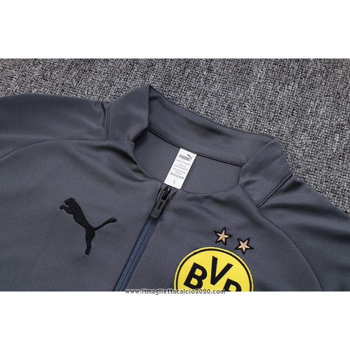 Tuta da Track Felpa Borussia Dortmund 2022 2023 Grigio